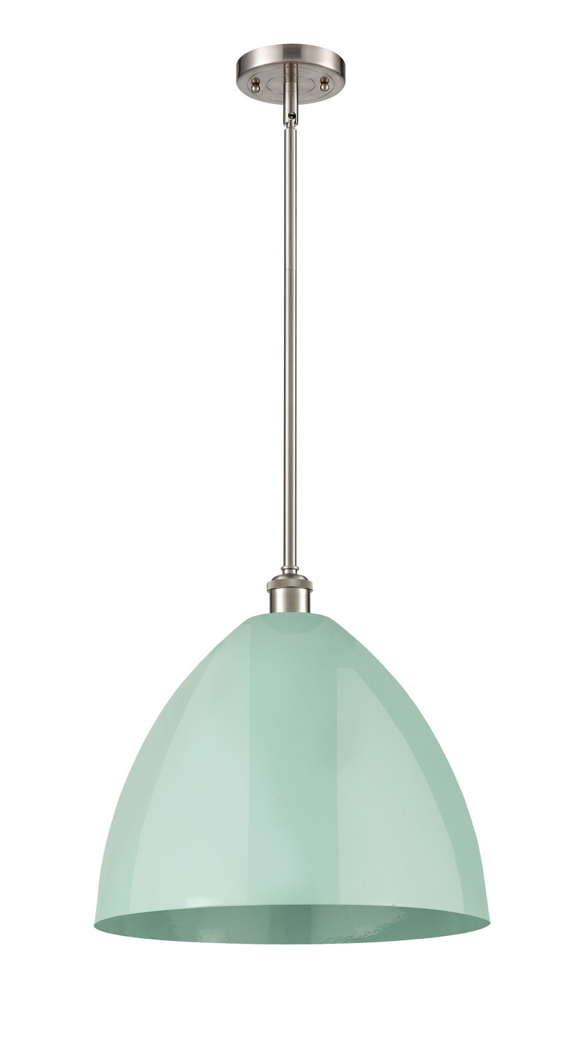 One Light Pendant by Innovations - Ballston Collection, Brushed Satin Nickel Finish - 516-1S-SN-MBD-16-SF