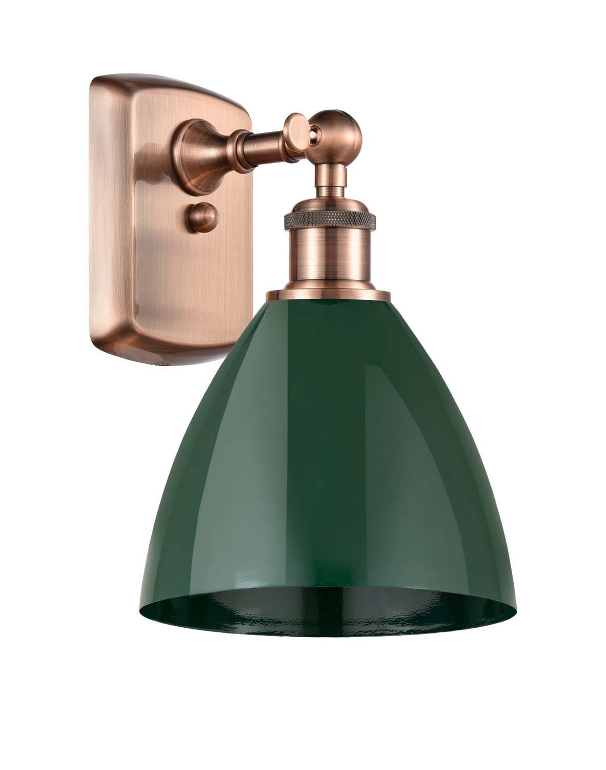 One Light Wall Sconce by Innovations - Ballston Collection, Antique Copper Finish - 516-1W-AC-MBD-75-GR