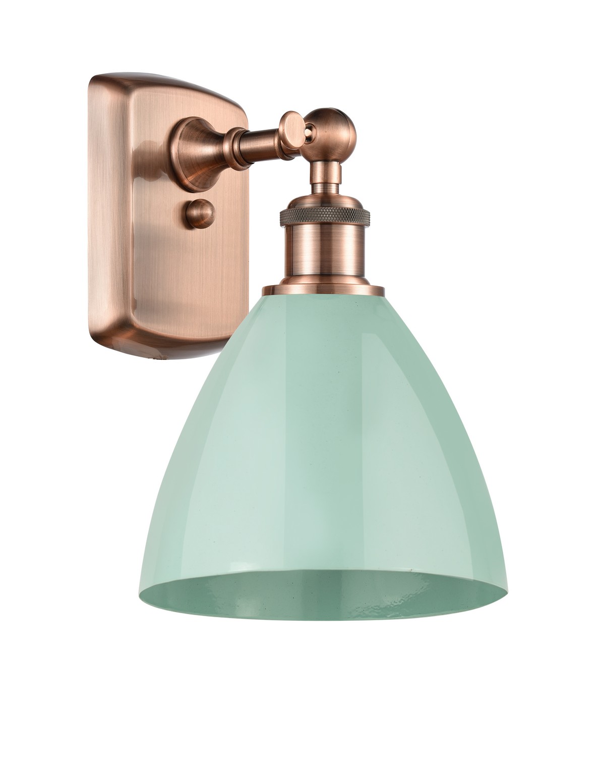 One Light Wall Sconce by Innovations - Ballston Collection, Antique Copper Finish - 516-1W-AC-MBD-75-SF