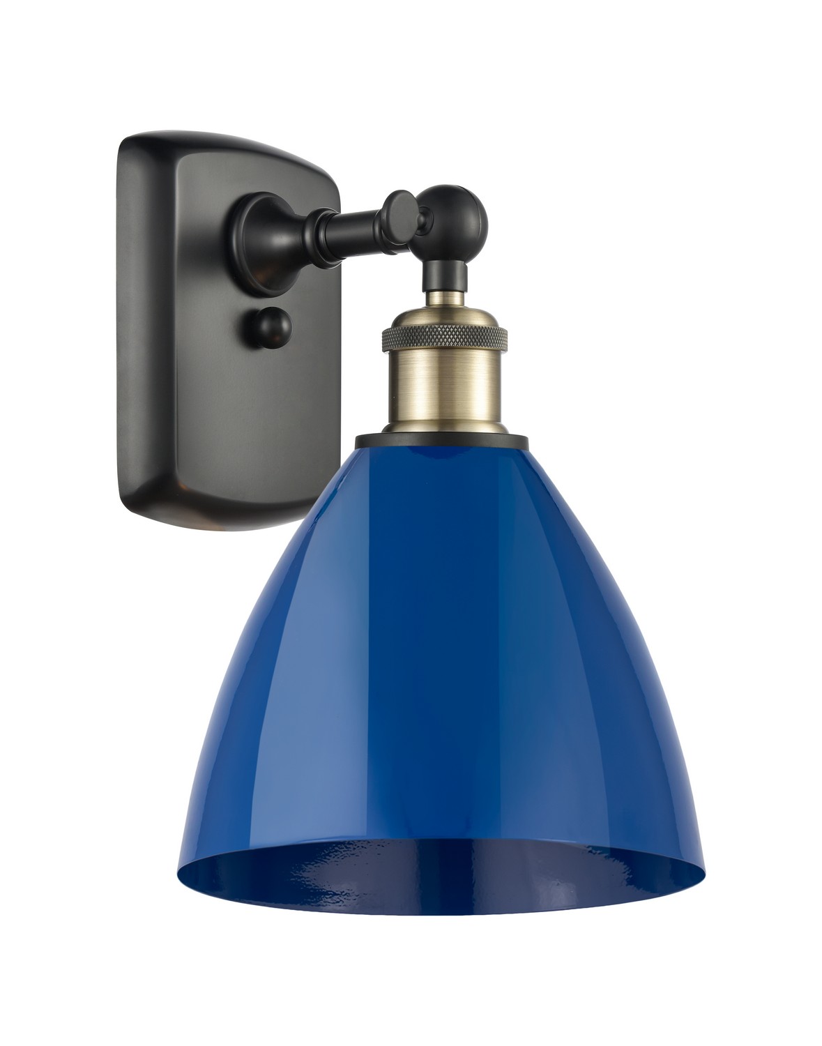 One Light Wall Sconce by Innovations - Ballston Collection, Black Antique Brass Finish - 516-1W-BAB-MBD-75-BL