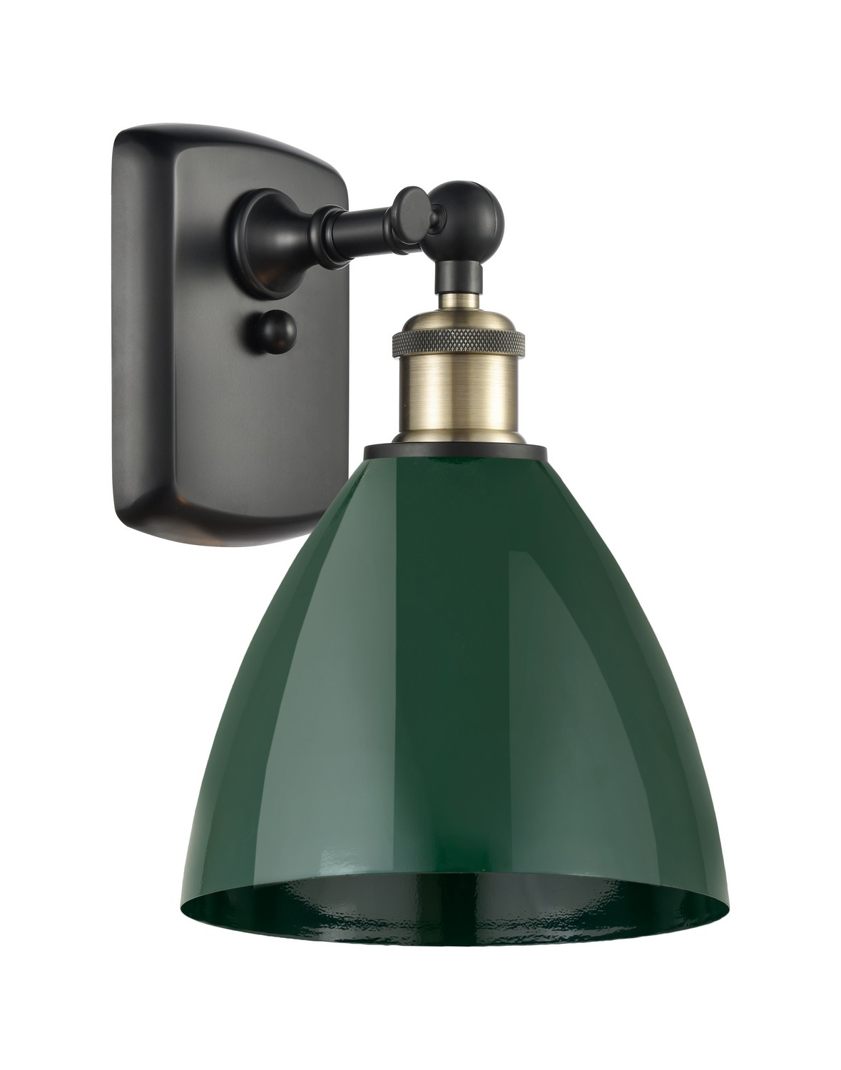 One Light Wall Sconce by Innovations - Ballston Collection, Black Antique Brass Finish - 516-1W-BAB-MBD-75-GR