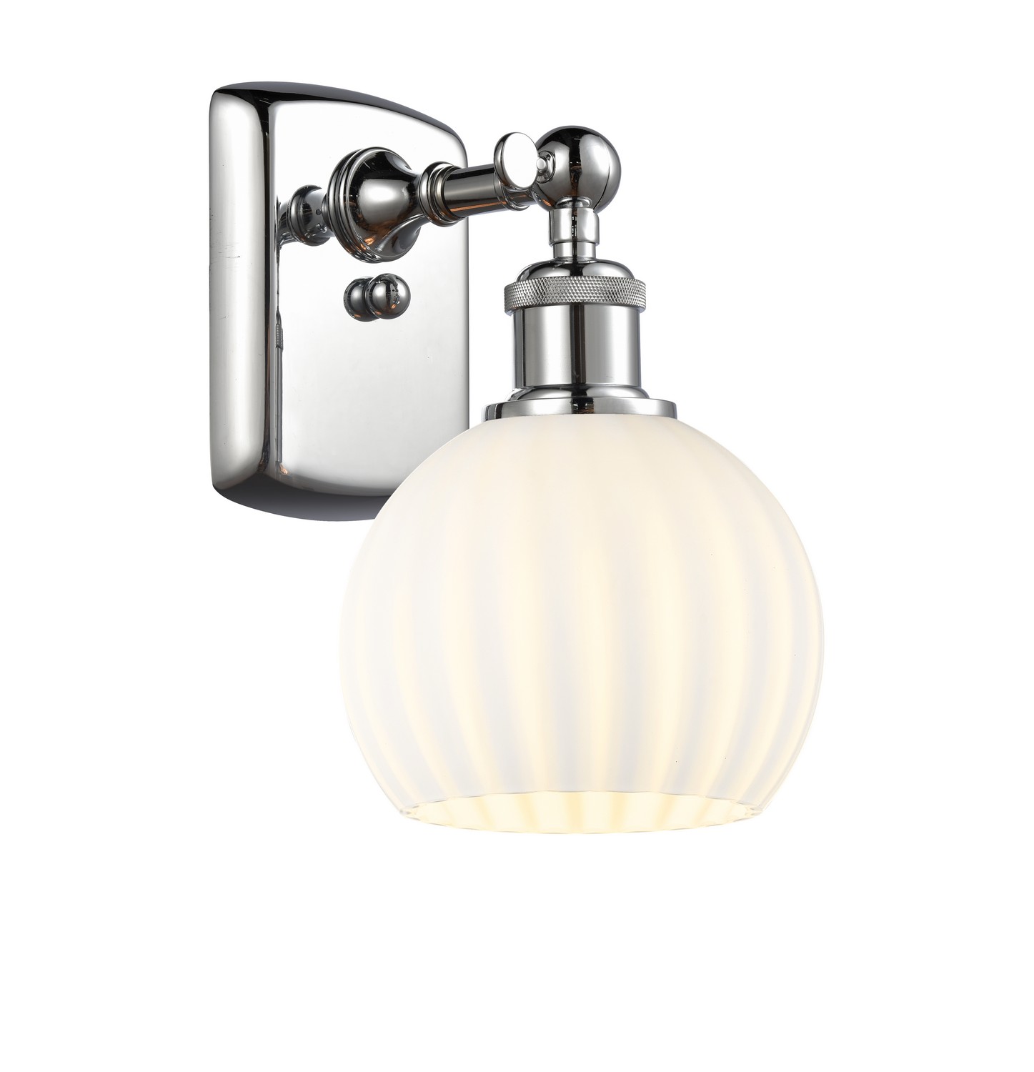 One Light Wall Sconce by Innovations - Ballston Collection, Polished Chrome Finish - 516-1W-PC-G1217-6WV