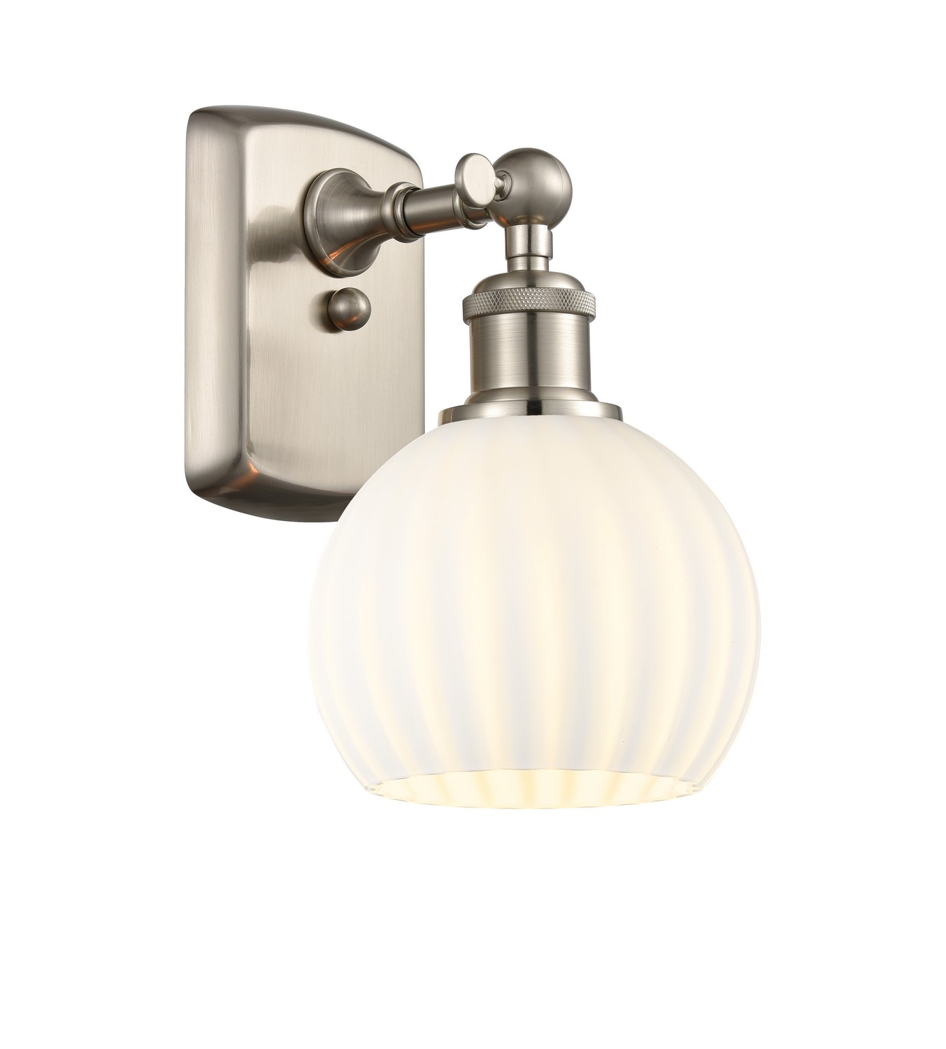 One Light Wall Sconce by Innovations - Ballston Collection, Brushed Satin Nickel Finish - 516-1W-SN-G1217-6WV