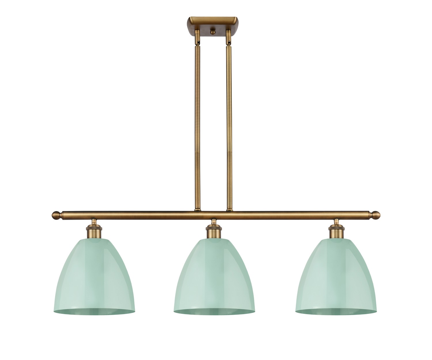Three Light Island Pendant by Innovations - Ballston Collection, Brushed Brass Finish - 516-3I-BB-MBD-9-SF