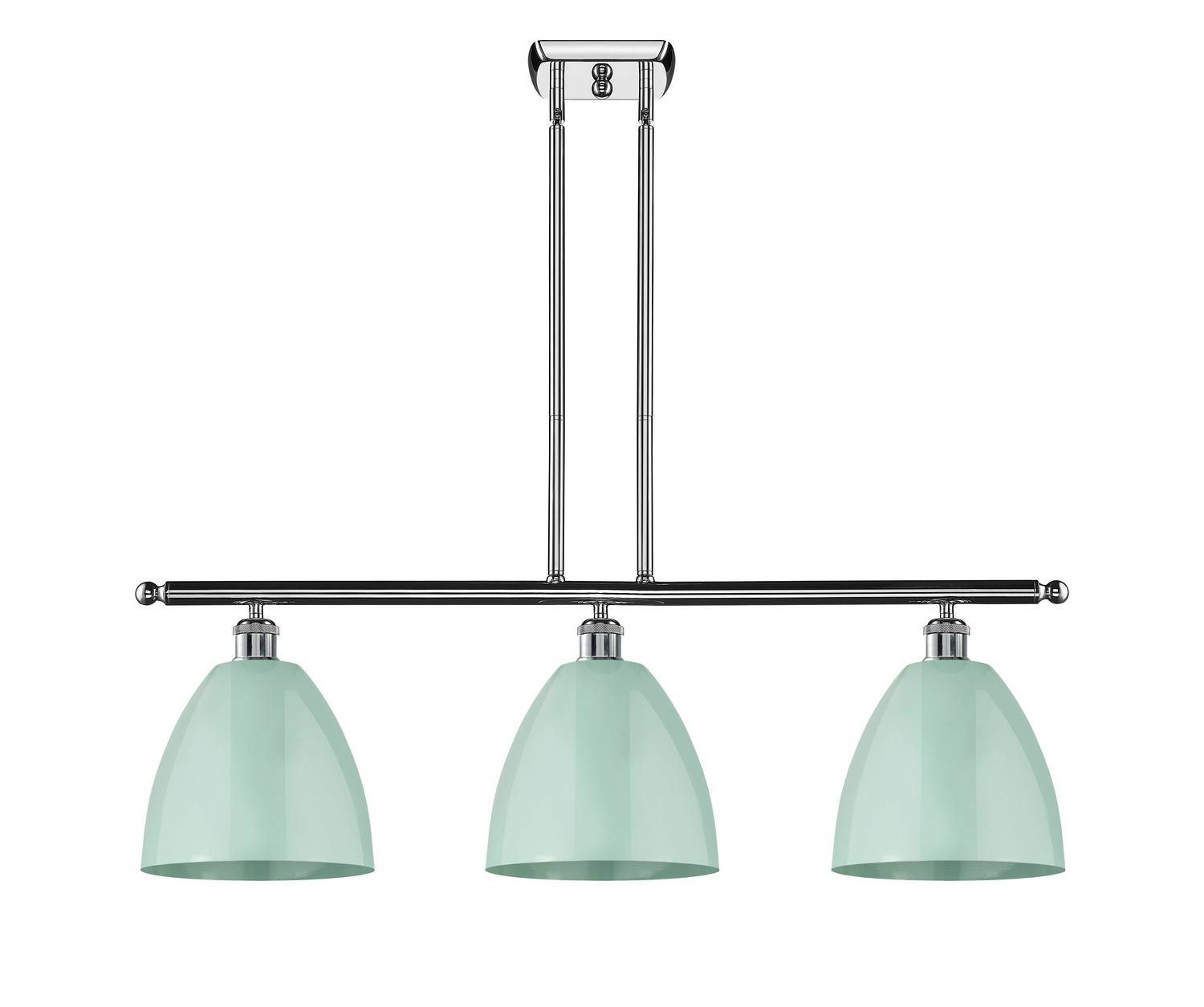 Three Light Island Pendant by Innovations - Ballston Collection, Polished Chrome Finish - 516-3I-PC-MBD-9-SF