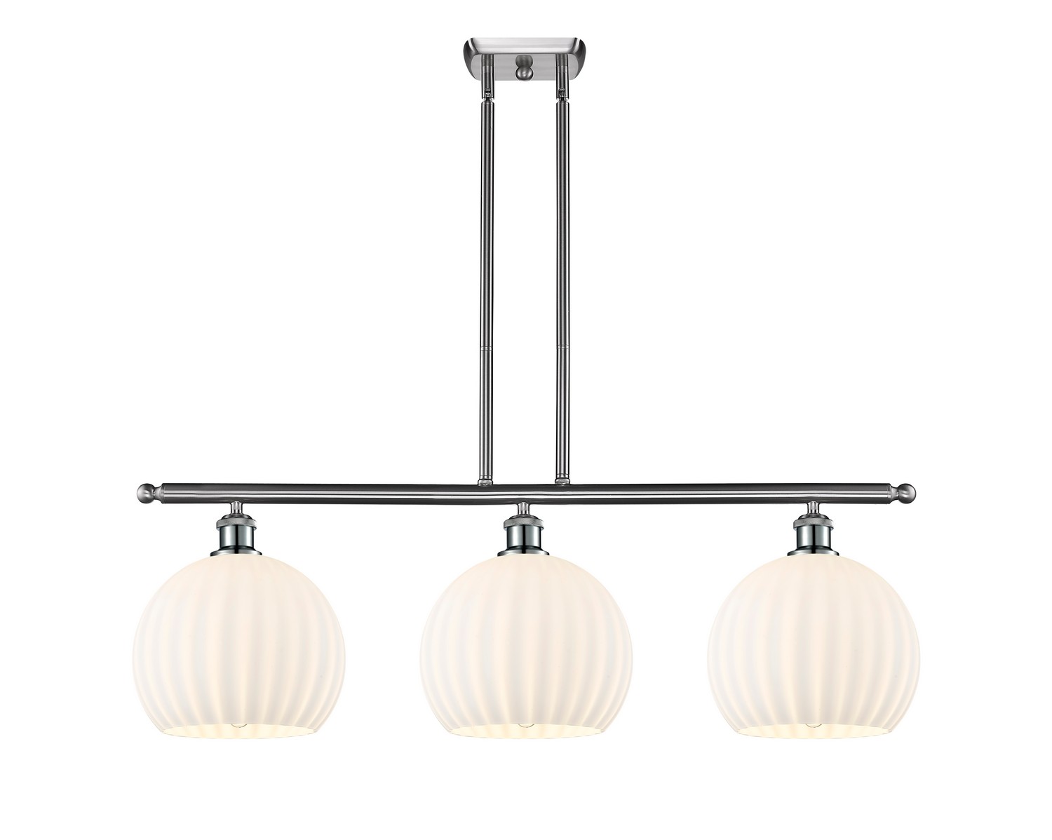 Three Light Island Pendant by Innovations - Ballston Collection, Brushed Satin Nickel Finish - 516-3I-SN-G1217-10WV