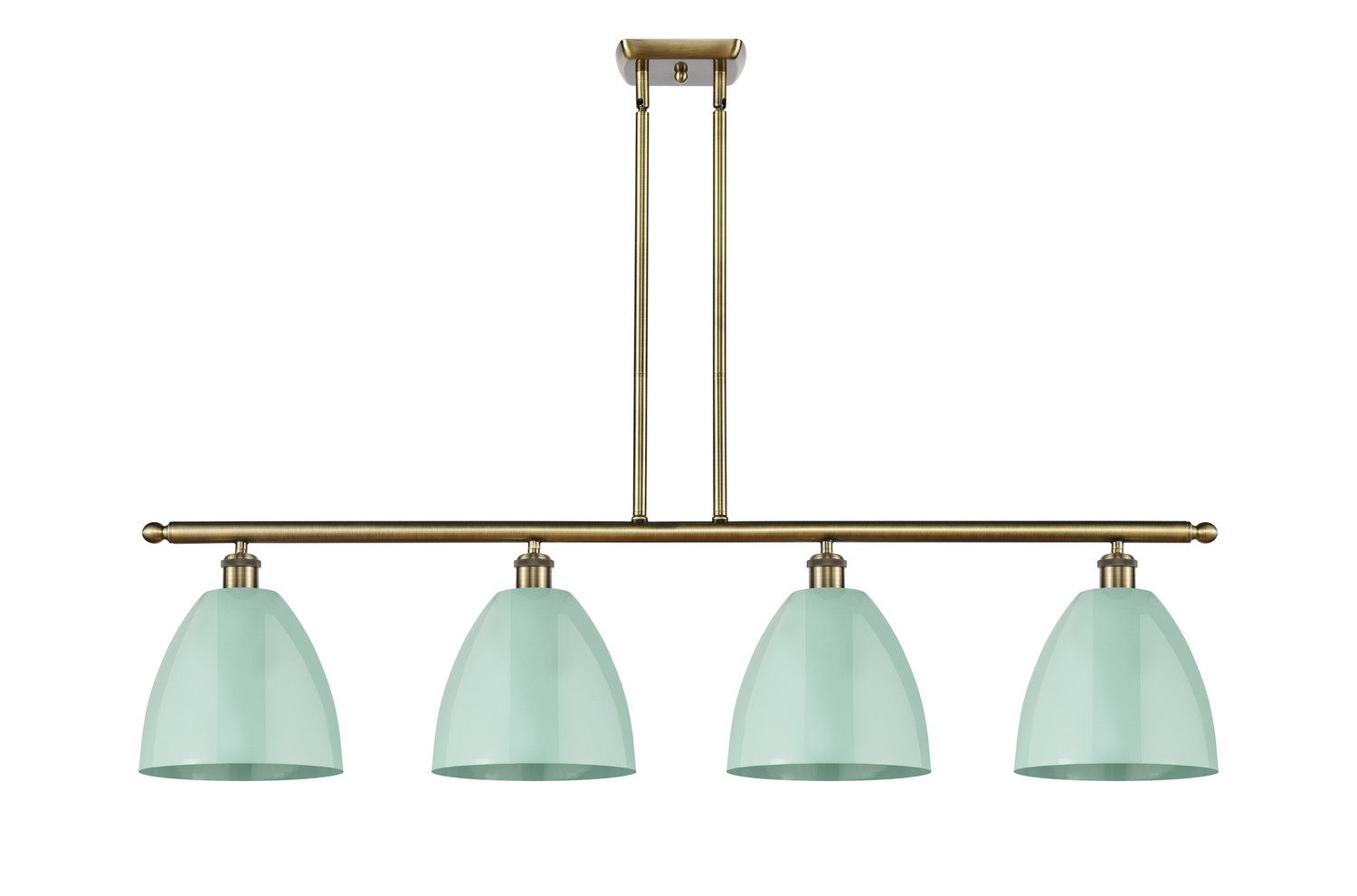 Four Light Island Pendant by Innovations - Ballston Collection, Antique Brass Finish - 516-4I-AB-MBD-9-SF