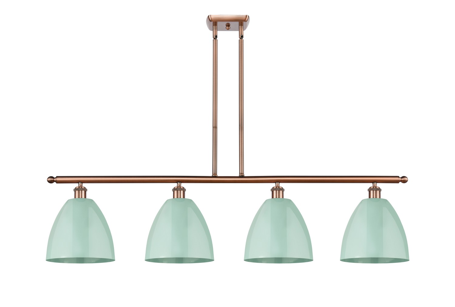 Four Light Island Pendant by Innovations - Ballston Collection, Antique Copper Finish - 516-4I-AC-MBD-9-SF