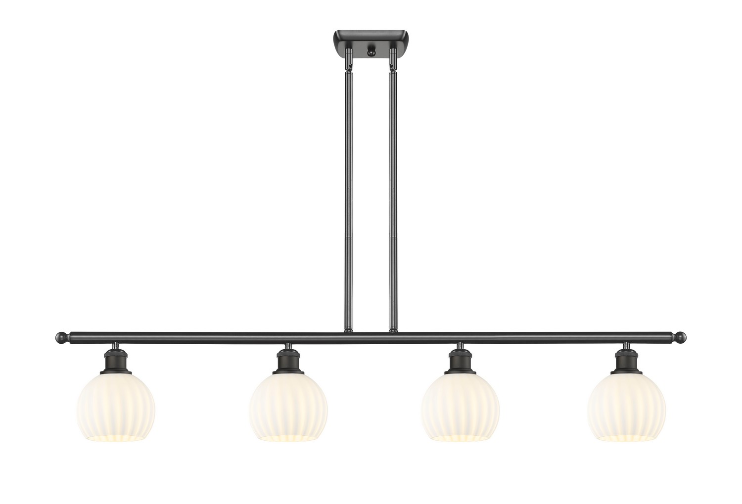 Four Light Island Pendant by Innovations - Ballston Collection, Oil Rubbed Bronze Finish - 516-4I-OB-G1217-6WV