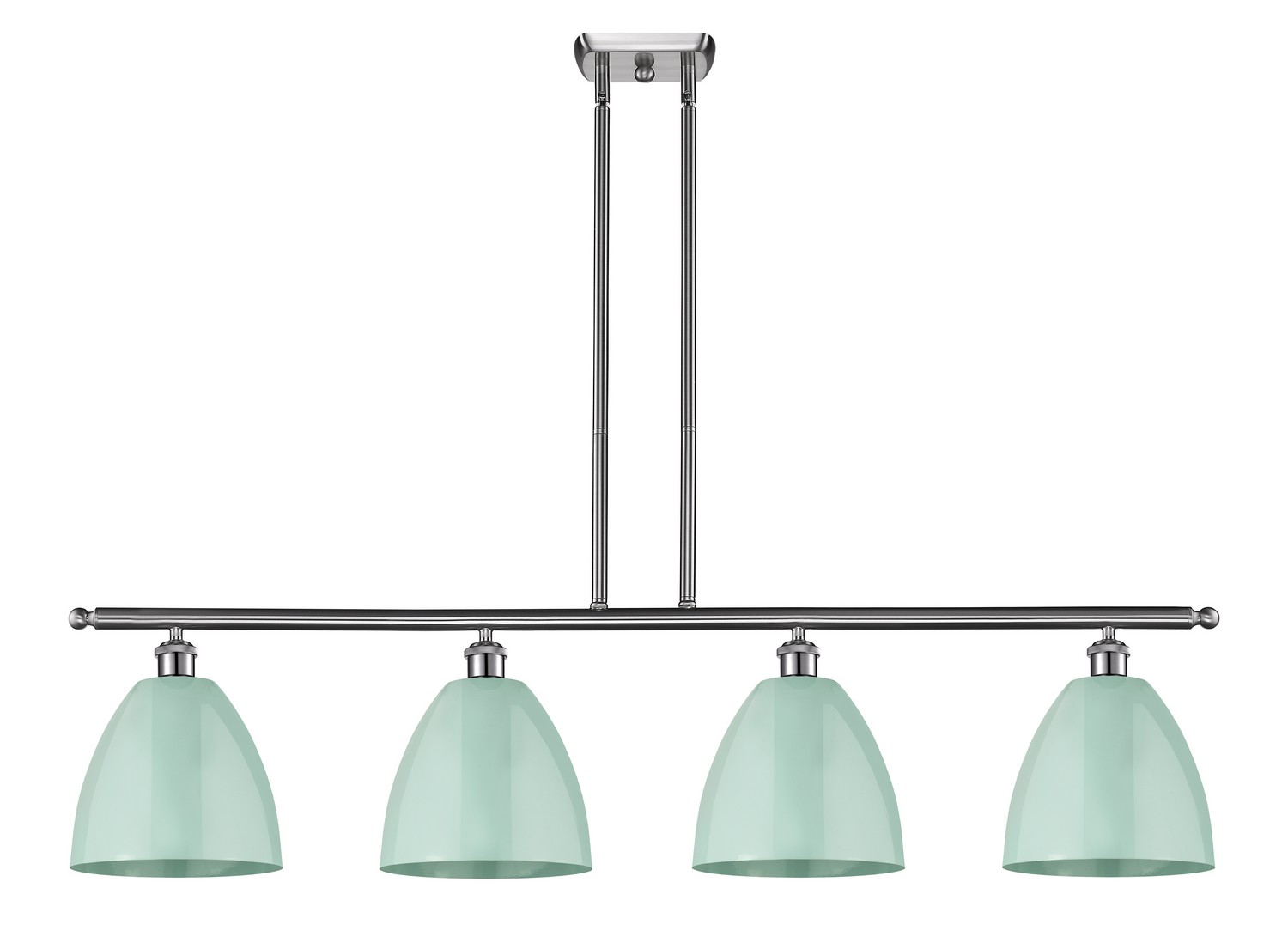 Four Light Island Pendant by Innovations - Ballston Collection, Brushed Satin Nickel Finish - 516-4I-SN-MBD-9-SF