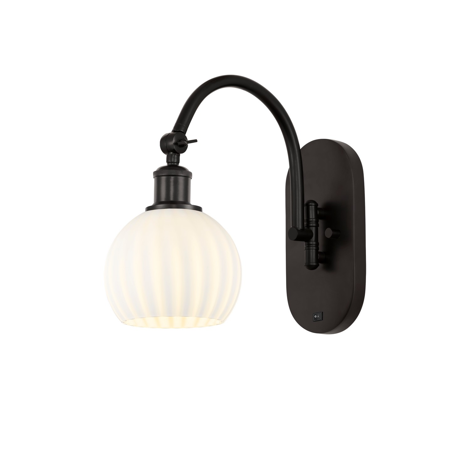 One Light Swing Arm by Innovations - Ballston Collection, Oil Rubbed Bronze Finish - 518-1W-OB-G1217-6WV