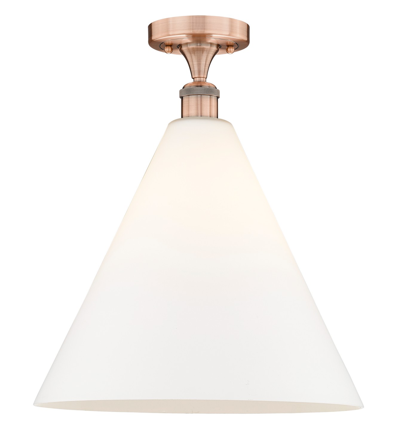 One Light Semi-Flush Mount by Innovations - Edison Collection, Antique Copper Finish - 616-1F-AC-GBC-161