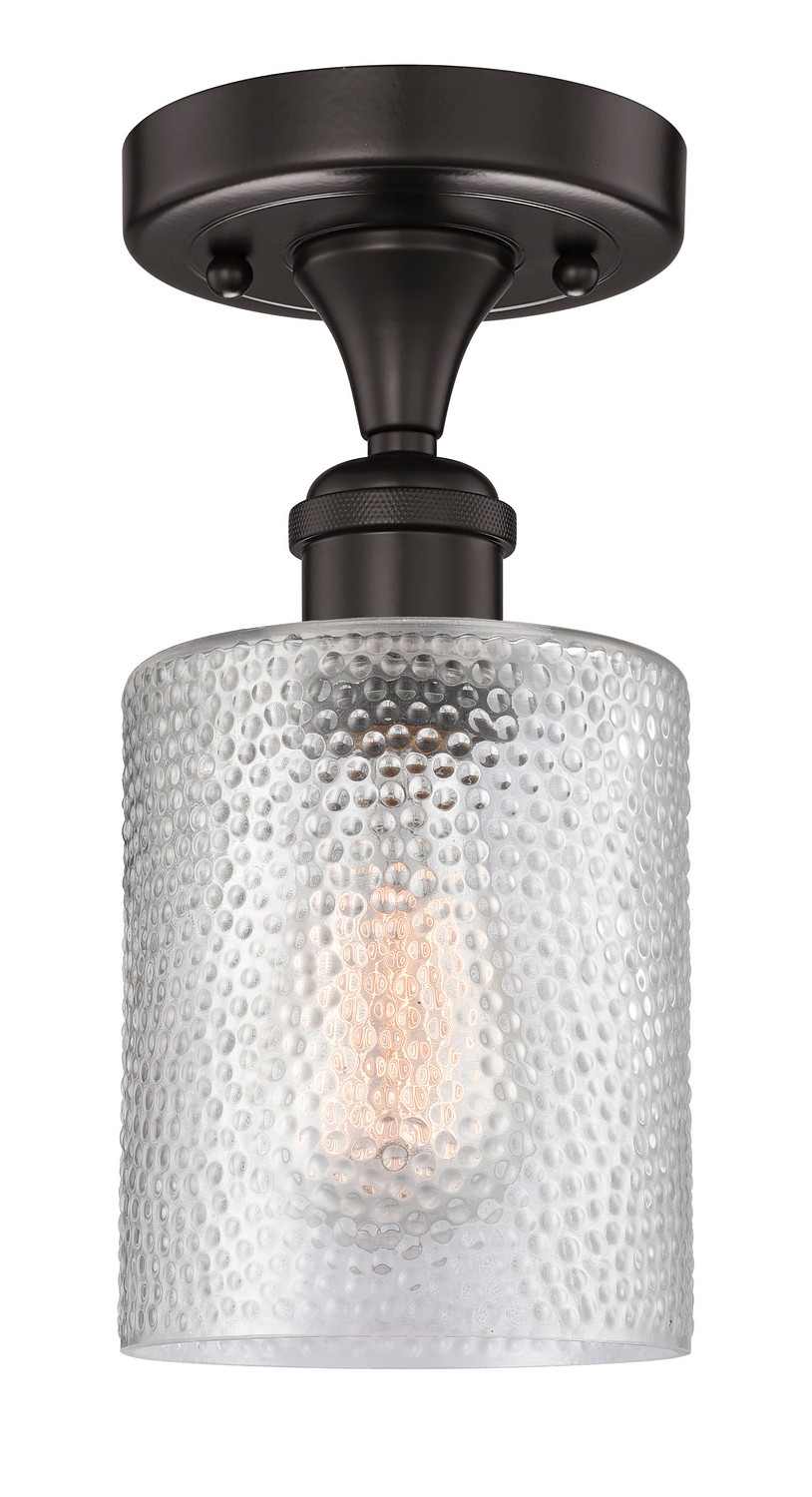 One Light Semi-Flush Mount by Innovations - Edison Collection, Oil Rubbed Bronze Finish - 616-1F-OB-G112