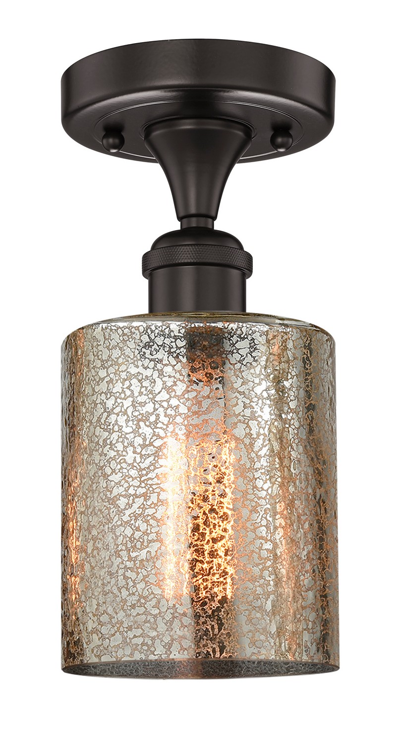 One Light Semi-Flush Mount by Innovations - Edison Collection, Oil Rubbed Bronze Finish - 616-1F-OB-G116
