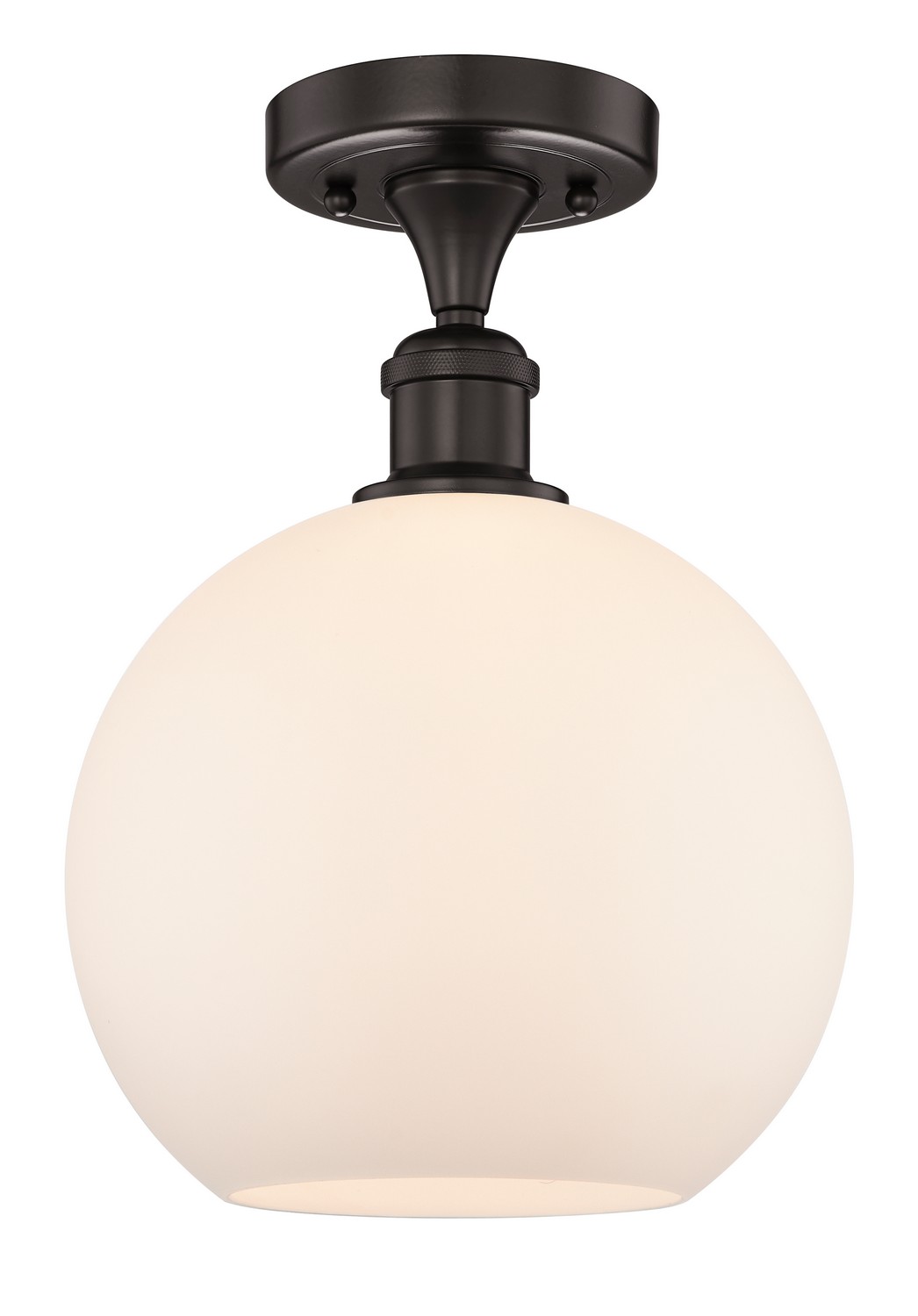 One Light Semi-Flush Mount by Innovations - Edison Collection, Oil Rubbed Bronze Finish - 616-1F-OB-G121-10