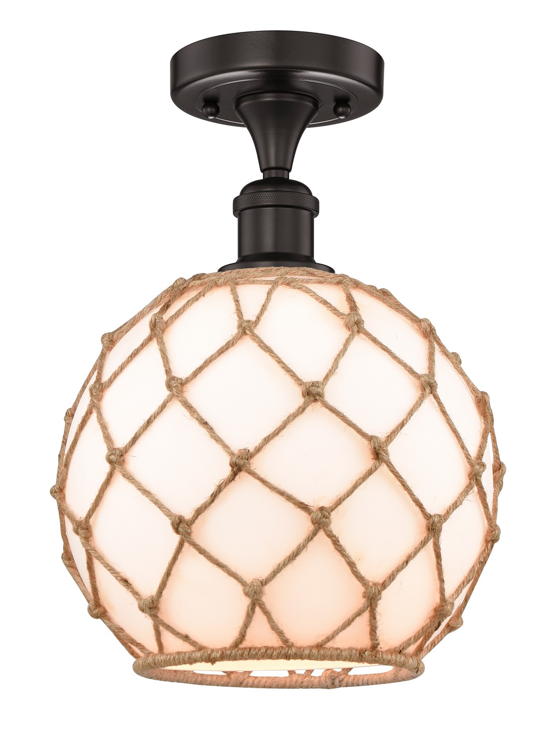 One Light Semi-Flush Mount by Innovations - Edison Collection, Oil Rubbed Bronze Finish - 616-1F-OB-G121-10RB