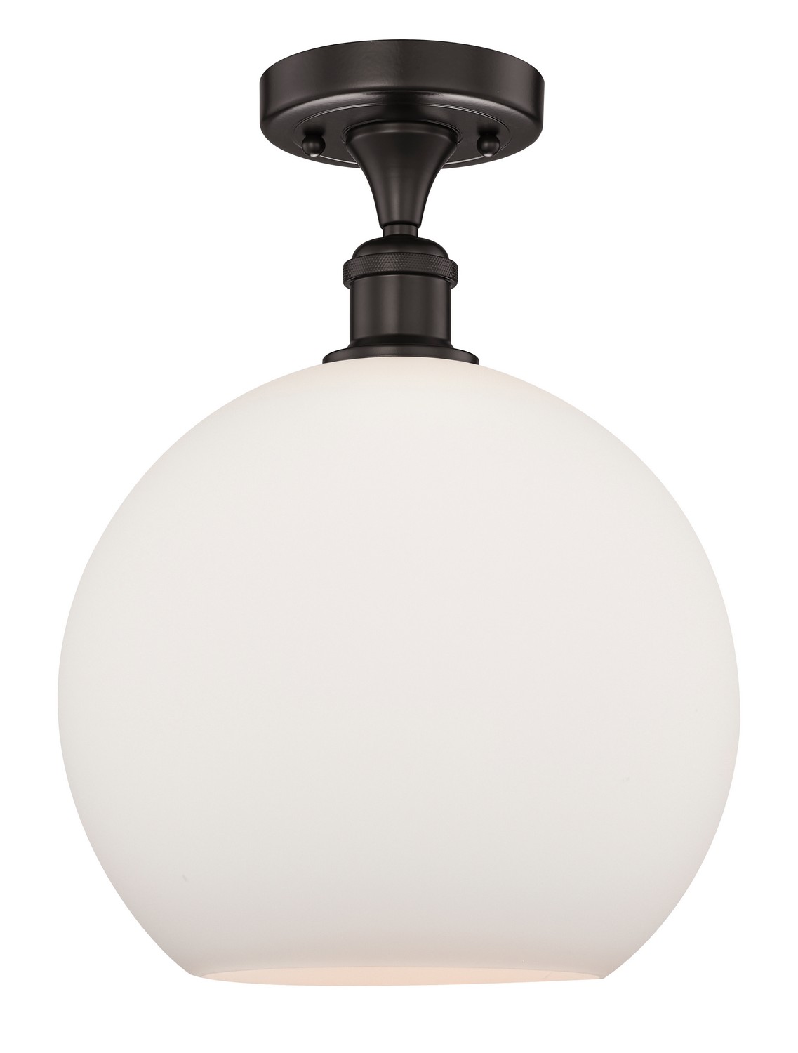 One Light Semi-Flush Mount by Innovations - Edison Collection, Oil Rubbed Bronze Finish - 616-1F-OB-G121-12