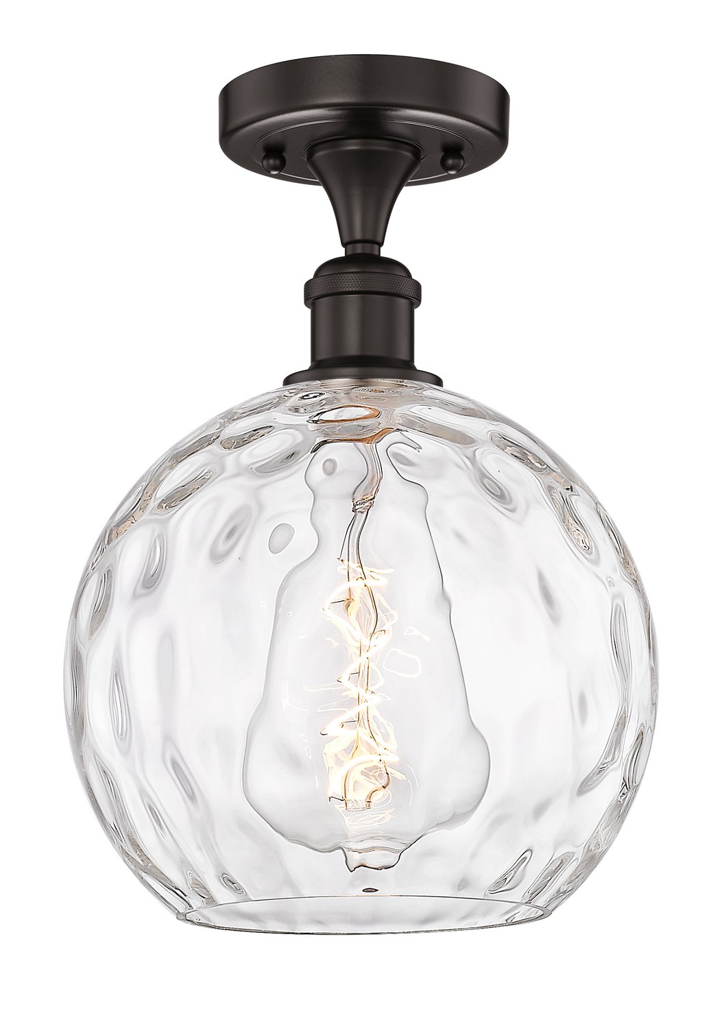 One Light Semi-Flush Mount by Innovations - Edison Collection, Oil Rubbed Bronze Finish - 616-1F-OB-G1215-10