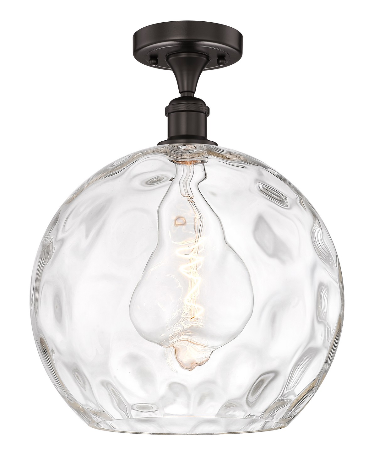 One Light Semi-Flush Mount by Innovations - Edison Collection, Oil Rubbed Bronze Finish - 616-1F-OB-G1215-14