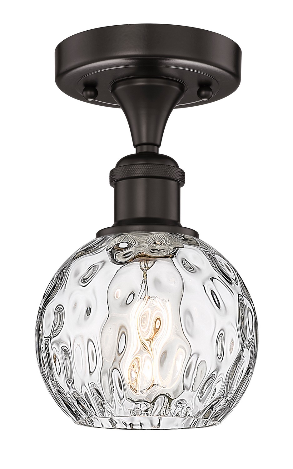 One Light Semi-Flush Mount by Innovations - Edison Collection, Oil Rubbed Bronze Finish - 616-1F-OB-G1215-6