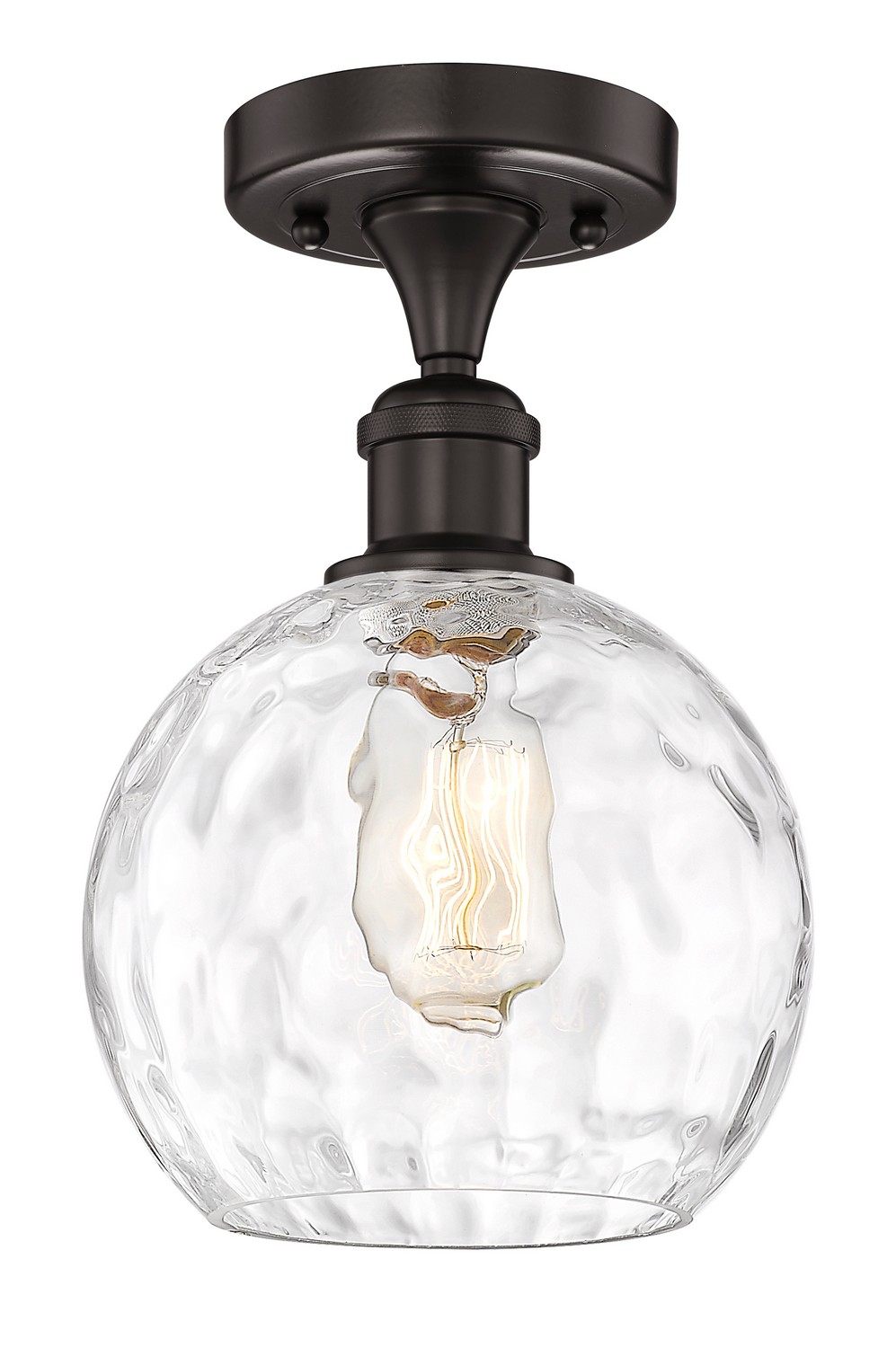 One Light Semi-Flush Mount by Innovations - Edison Collection, Oil Rubbed Bronze Finish - 616-1F-OB-G1215-8