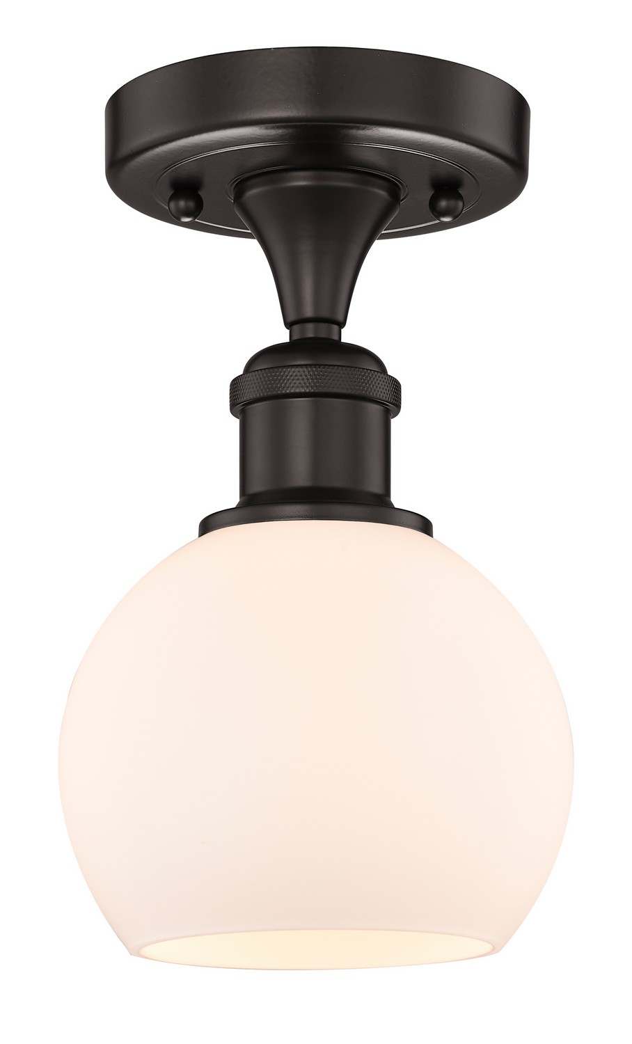 One Light Semi-Flush Mount by Innovations - Edison Collection, Oil Rubbed Bronze Finish - 616-1F-OB-G121-6