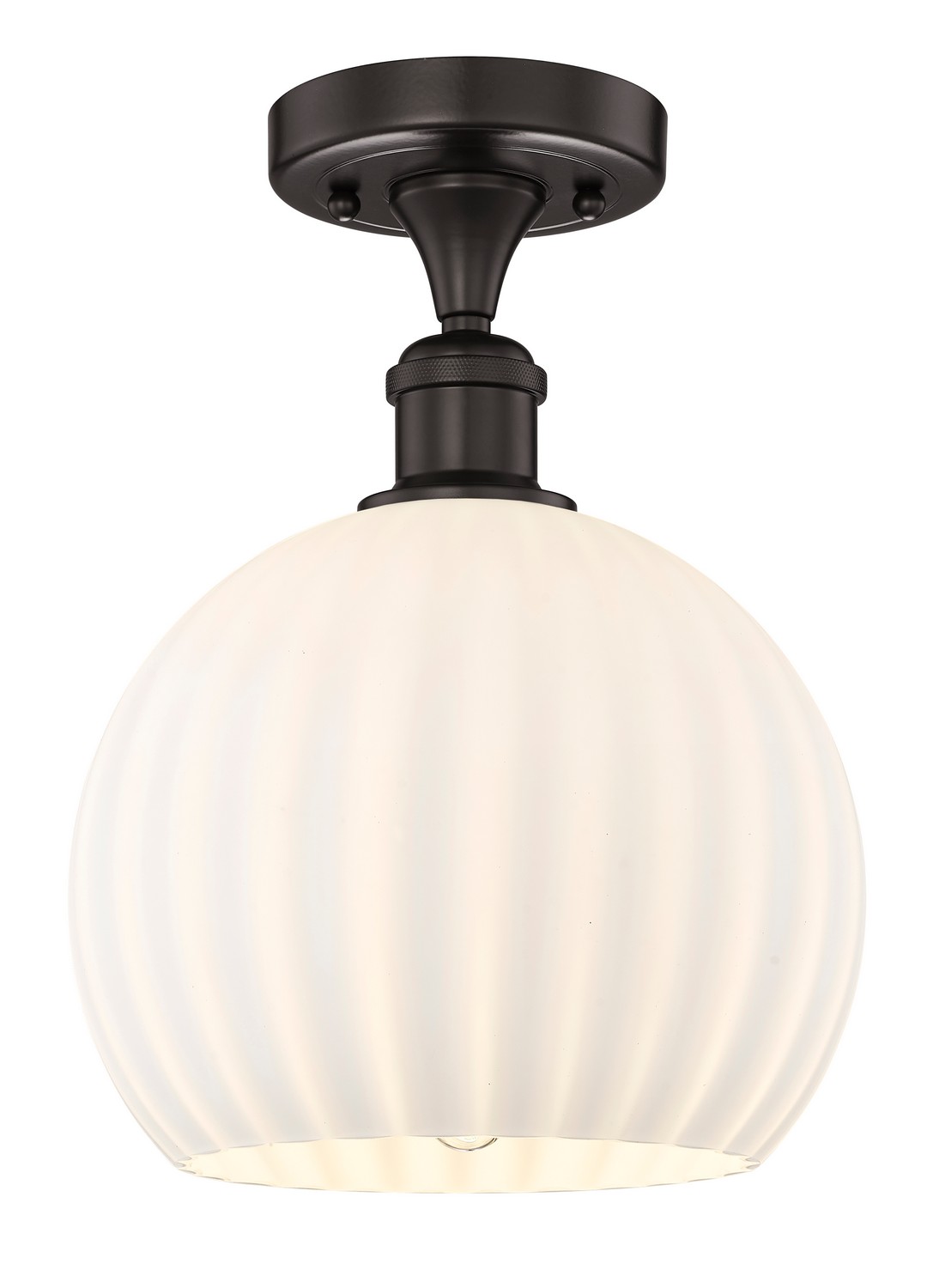 One Light Semi-Flush Mount by Innovations - Edison Collection, Oil Rubbed Bronze Finish - 616-1F-OB-G1217-10WV