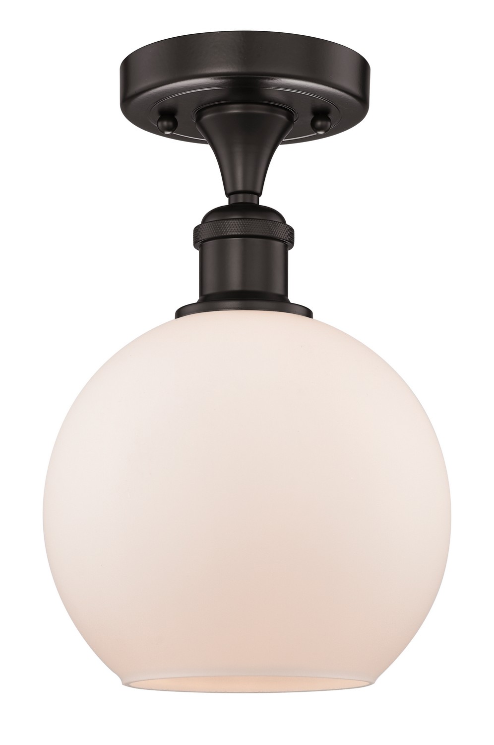 One Light Semi-Flush Mount by Innovations - Edison Collection, Oil Rubbed Bronze Finish - 616-1F-OB-G121-8