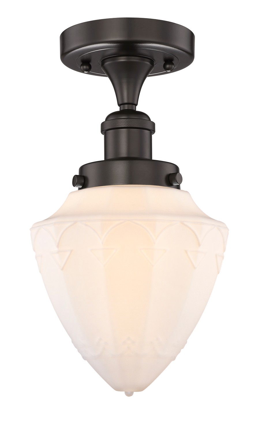 One Light Semi-Flush Mount by Innovations - Edison Collection, Oil Rubbed Bronze Finish - 616-1F-OB-G661-7