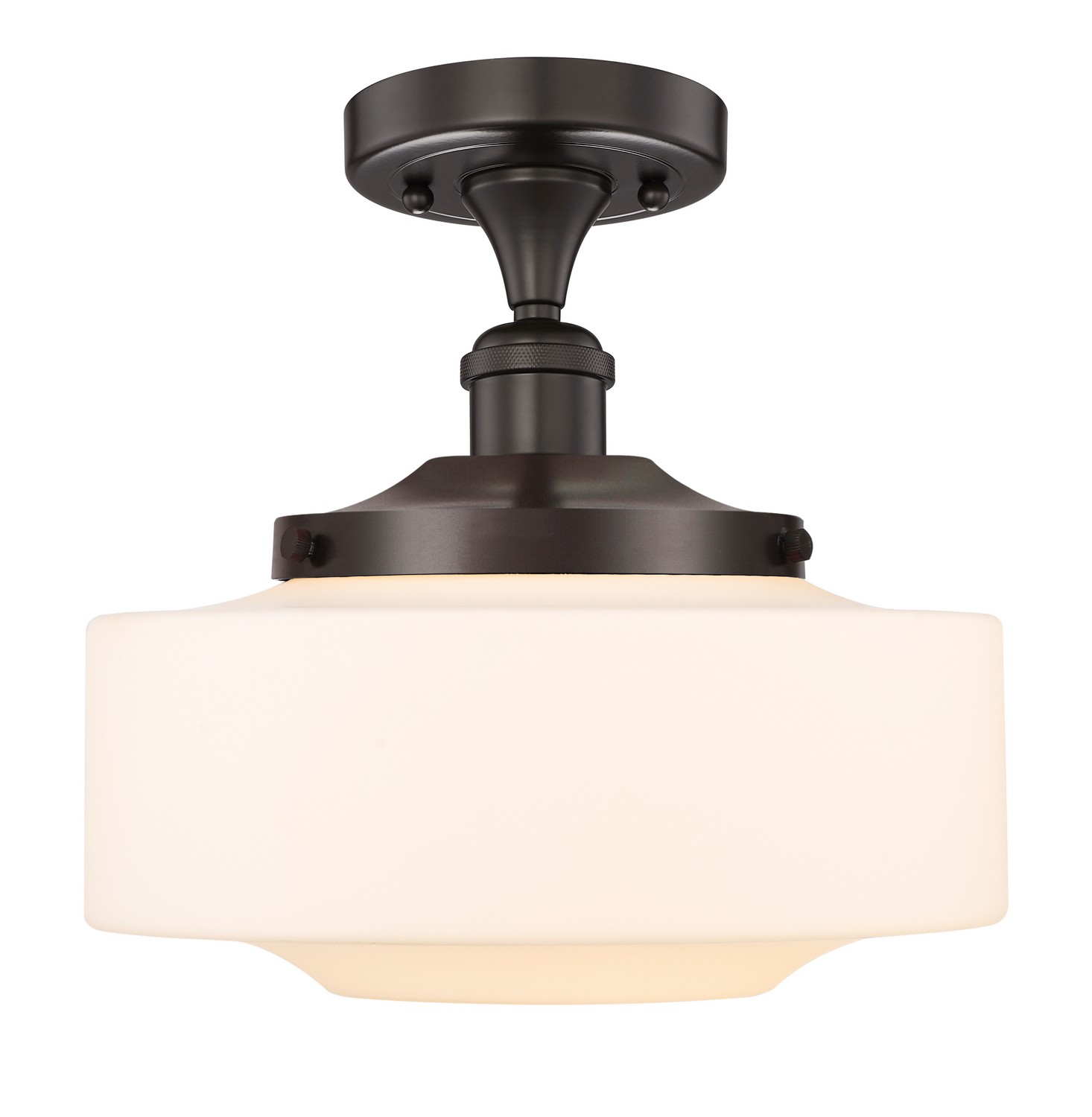 One Light Semi-Flush Mount by Innovations - Edison Collection, Oil Rubbed Bronze Finish - 616-1F-OB-G691-12
