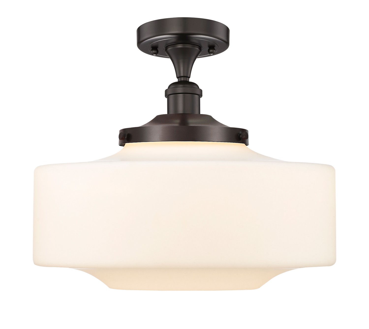 One Light Semi-Flush Mount by Innovations - Edison Collection, Oil Rubbed Bronze Finish - 616-1F-OB-G691-16