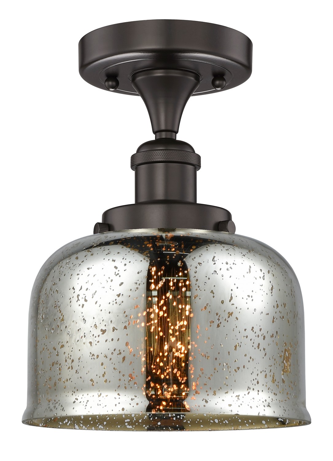 One Light Semi-Flush Mount by Innovations - Edison Collection, Oil Rubbed Bronze Finish - 616-1F-OB-G78
