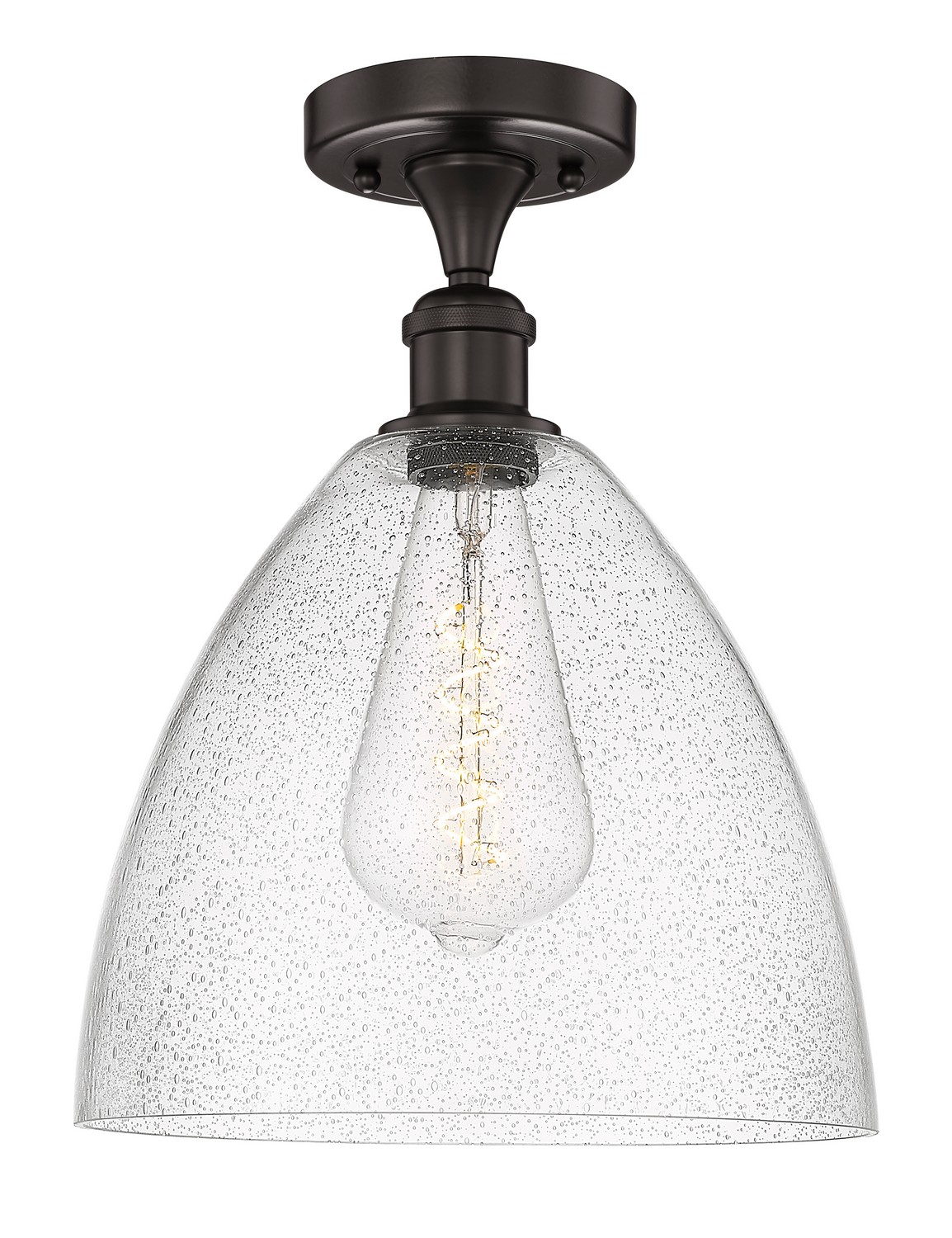 One Light Semi-Flush Mount by Innovations - Edison Collection, Oil Rubbed Bronze Finish - 616-1F-OB-GBD-124