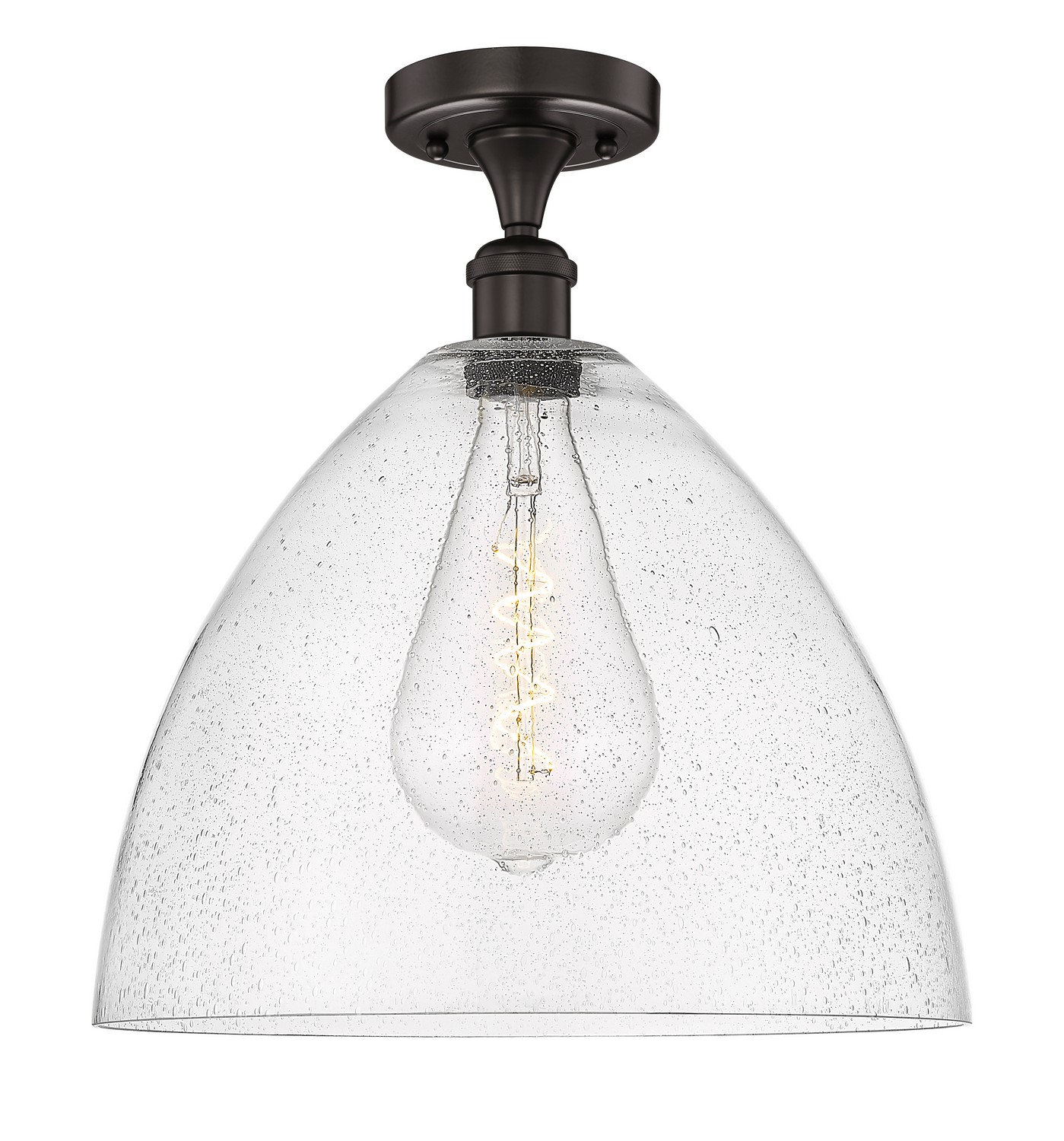 One Light Semi-Flush Mount by Innovations - Edison Collection, Oil Rubbed Bronze Finish - 616-1F-OB-GBD-164