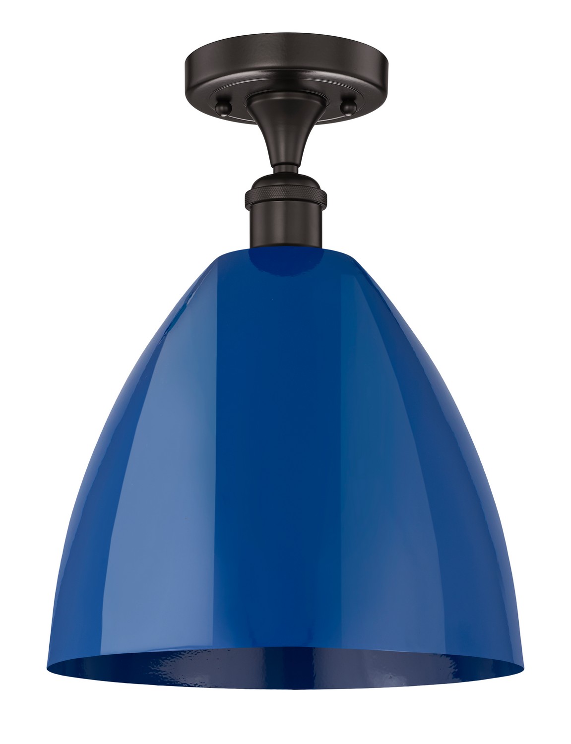 One Light Semi-Flush Mount by Innovations - Edison Collection, Oil Rubbed Bronze Finish - 616-1F-OB-MBD-12-BL