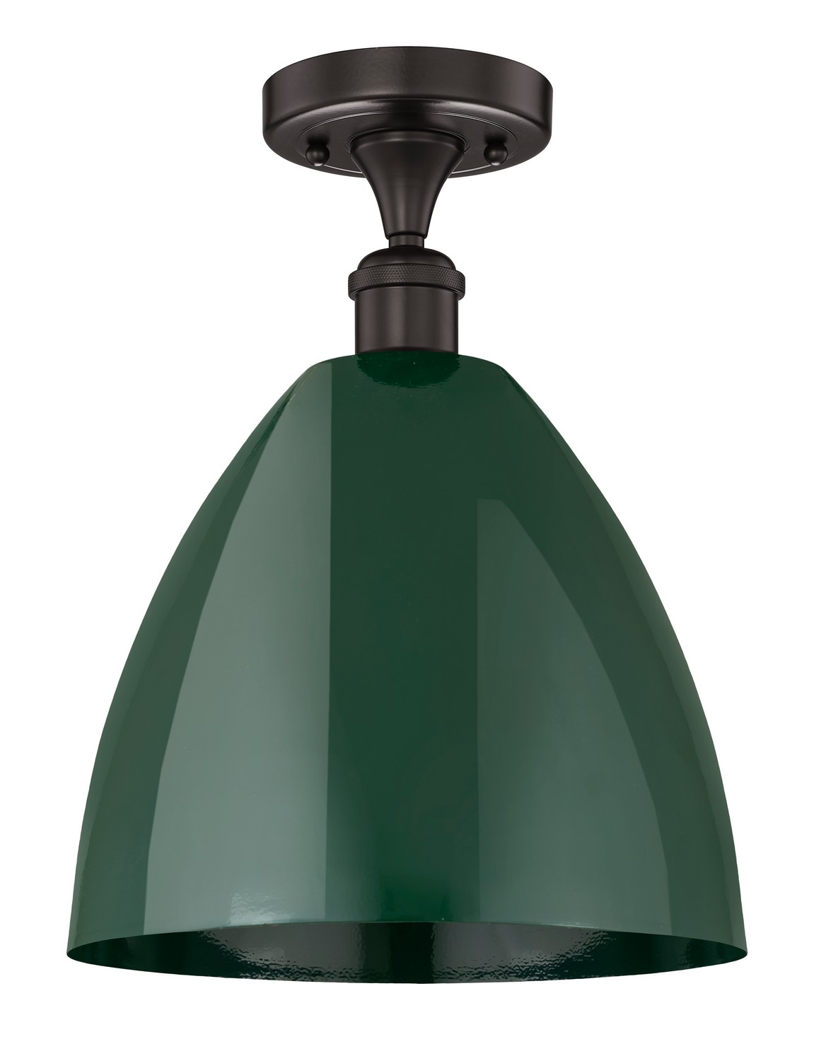 One Light Semi-Flush Mount by Innovations - Edison Collection, Oil Rubbed Bronze Finish - 616-1F-OB-MBD-12-GR
