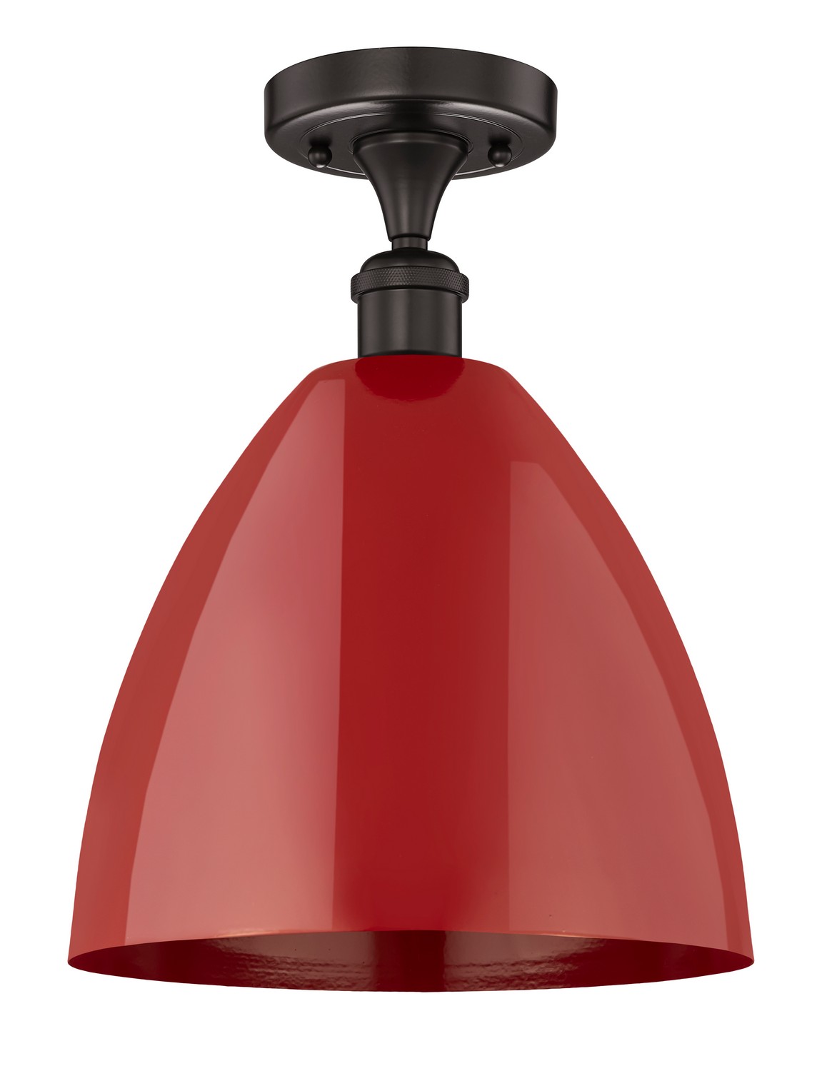One Light Semi-Flush Mount by Innovations - Edison Collection, Oil Rubbed Bronze Finish - 616-1F-OB-MBD-12-RD