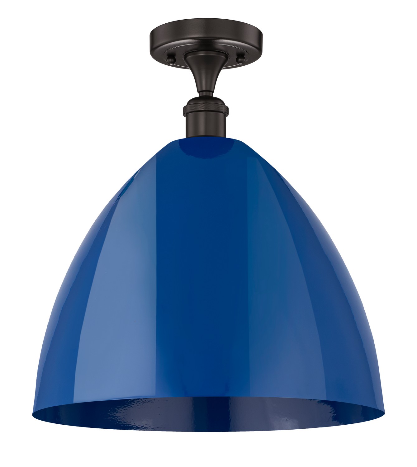 One Light Semi-Flush Mount by Innovations - Edison Collection, Oil Rubbed Bronze Finish - 616-1F-OB-MBD-16-BL