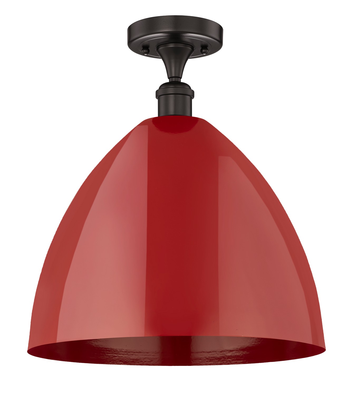 One Light Semi-Flush Mount by Innovations - Edison Collection, Oil Rubbed Bronze Finish - 616-1F-OB-MBD-16-RD