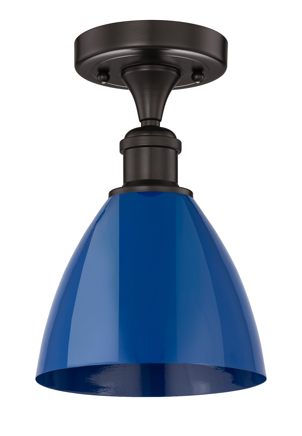 One Light Semi-Flush Mount by Innovations - Edison Collection, Oil Rubbed Bronze Finish - 616-1F-OB-MBD-75-BL