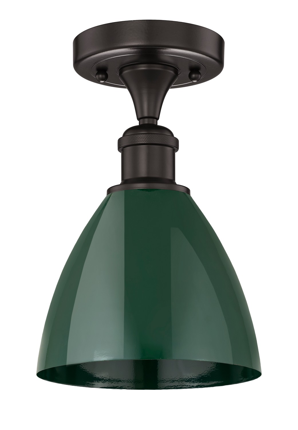One Light Semi-Flush Mount by Innovations - Edison Collection, Oil Rubbed Bronze Finish - 616-1F-OB-MBD-75-GR