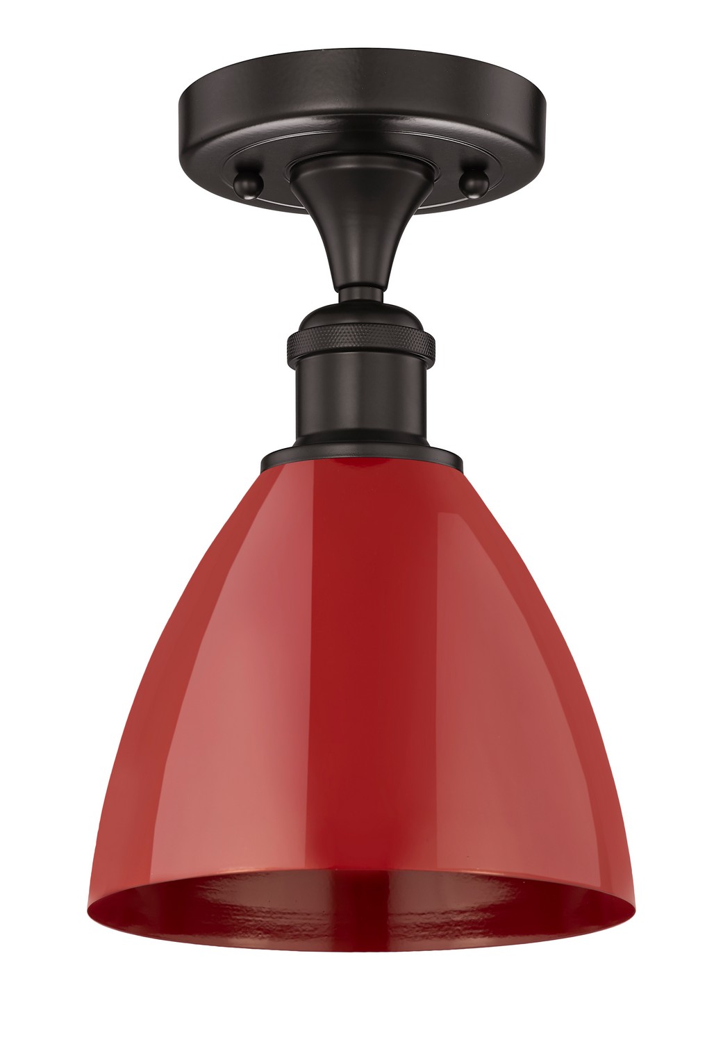 One Light Semi-Flush Mount by Innovations - Edison Collection, Oil Rubbed Bronze Finish - 616-1F-OB-MBD-75-RD
