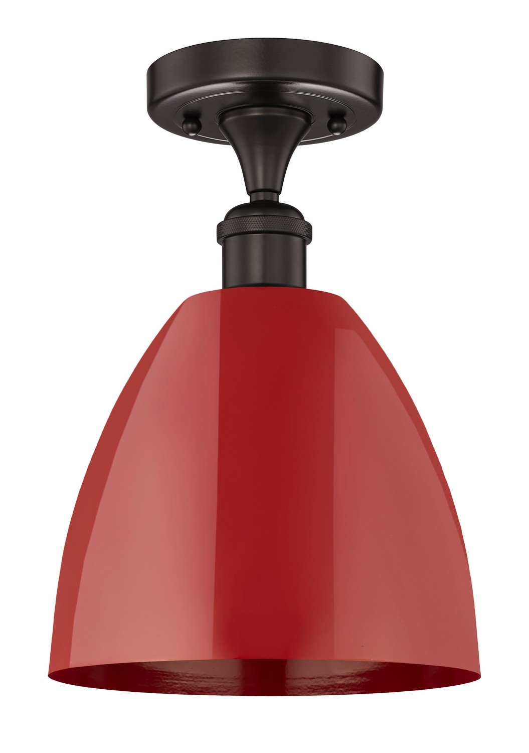 One Light Semi-Flush Mount by Innovations - Edison Collection, Oil Rubbed Bronze Finish - 616-1F-OB-MBD-9-RD