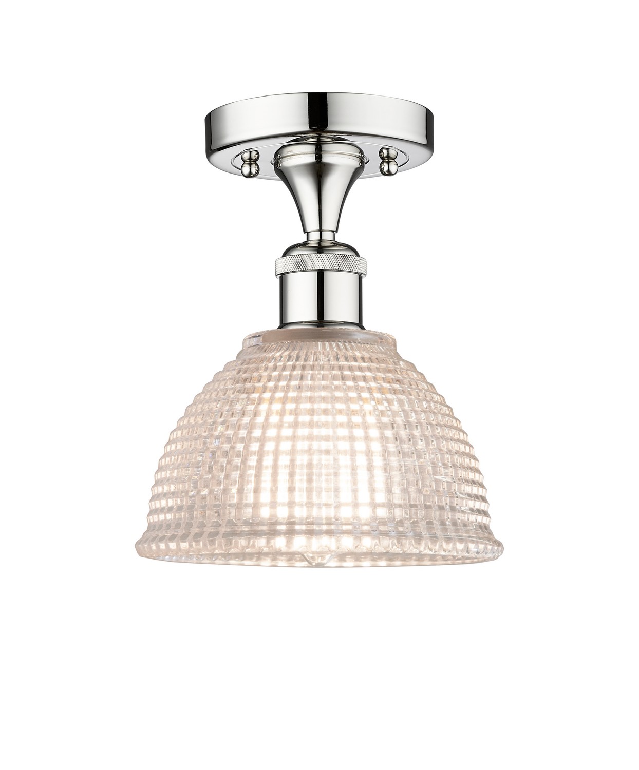 One Light Semi-Flush Mount by Innovations - Edison Collection, Polished Chrome Finish - 616-1F-PC-G422
