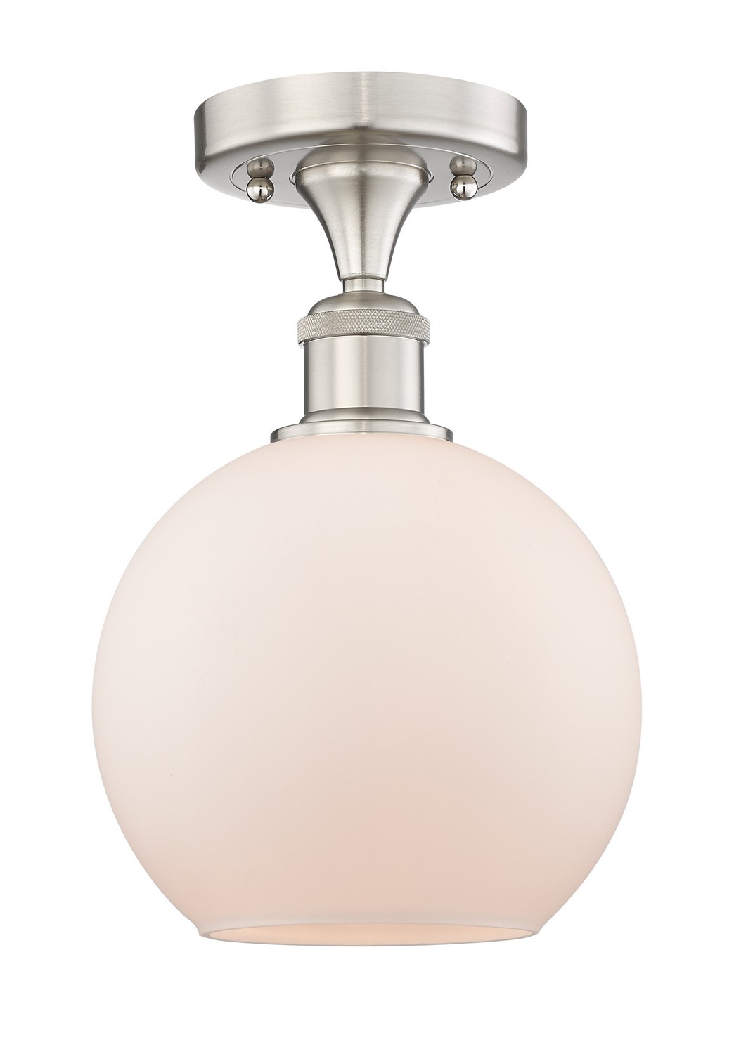 One Light Semi-Flush Mount by Innovations - Edison Collection, Brushed Satin Nickel Finish - 616-1F-SN-G121-8