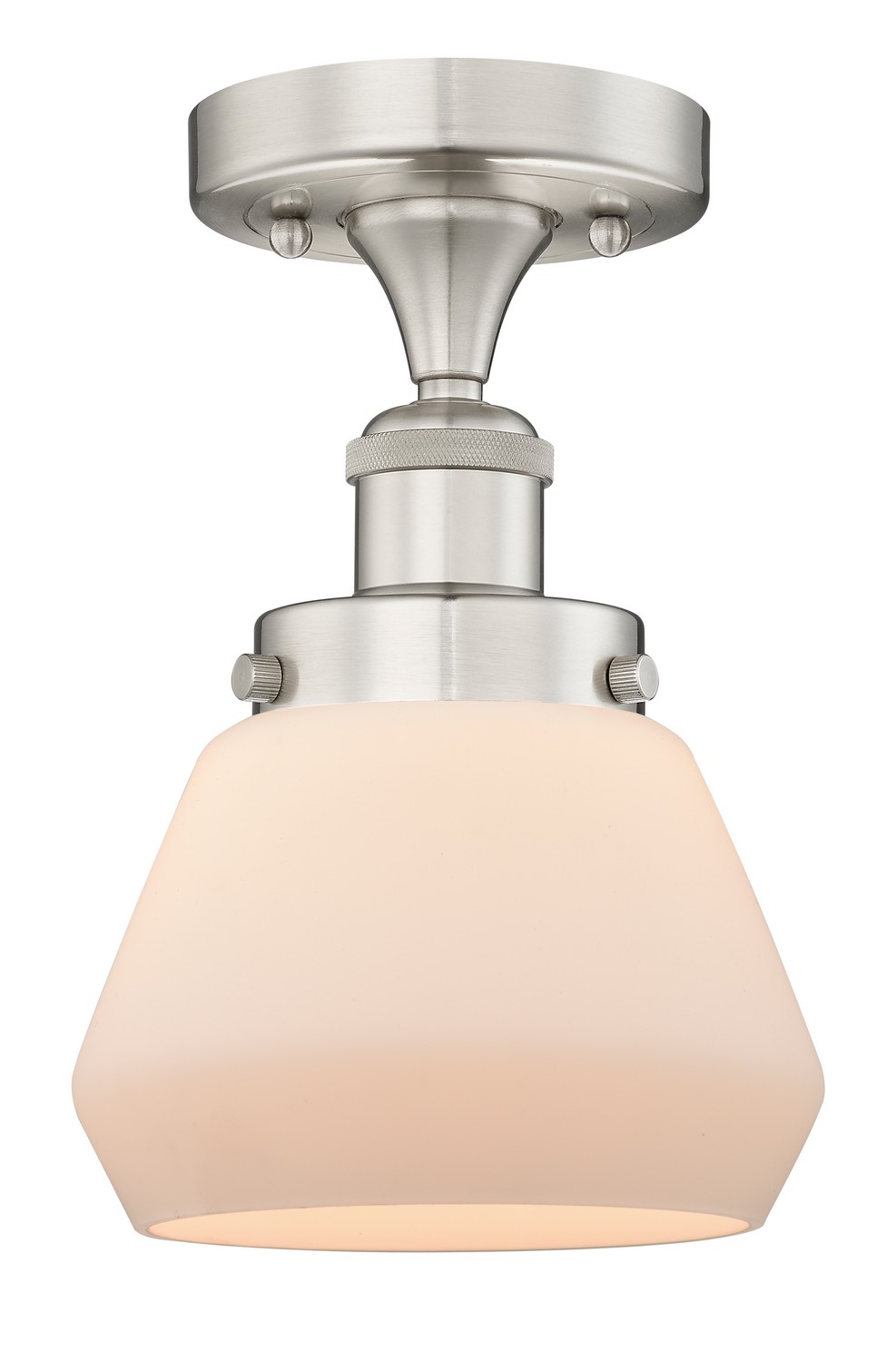 One Light Semi-Flush Mount by Innovations - Edison Collection, Brushed Satin Nickel Finish - 616-1F-SN-G171