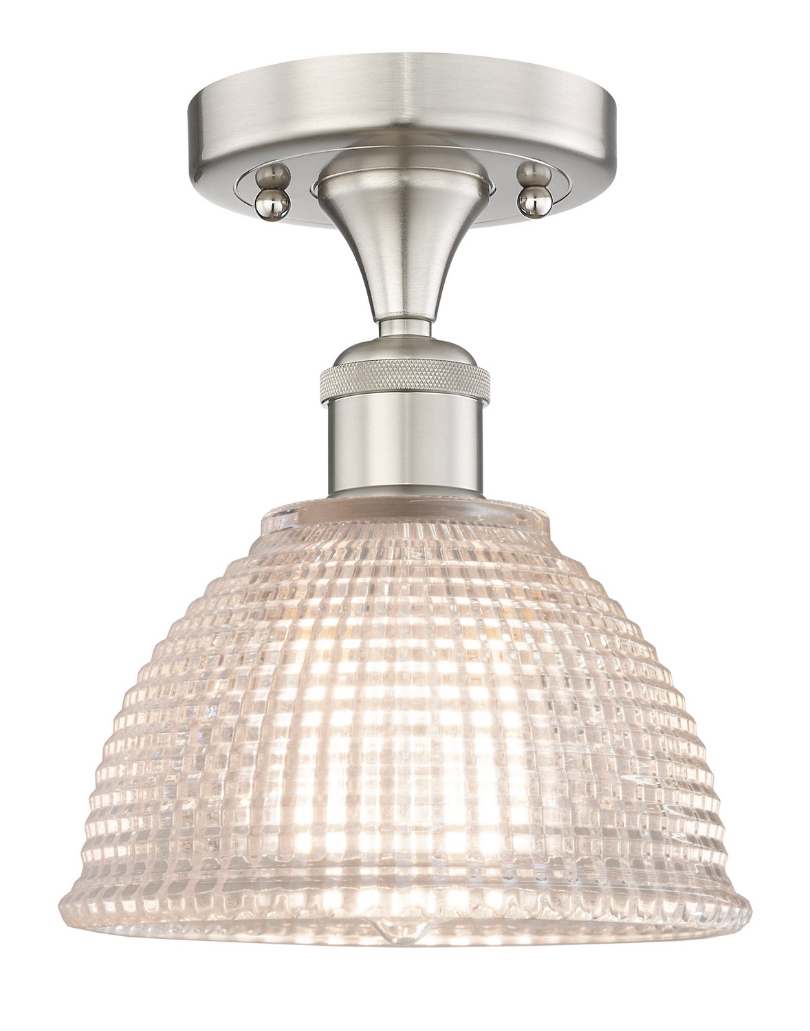 One Light Semi-Flush Mount by Innovations - Edison Collection, Brushed Satin Nickel Finish - 616-1F-SN-G422