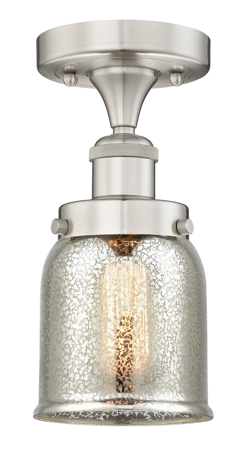 One Light Semi-Flush Mount by Innovations - Edison Collection, Brushed Satin Nickel Finish - 616-1F-SN-G58