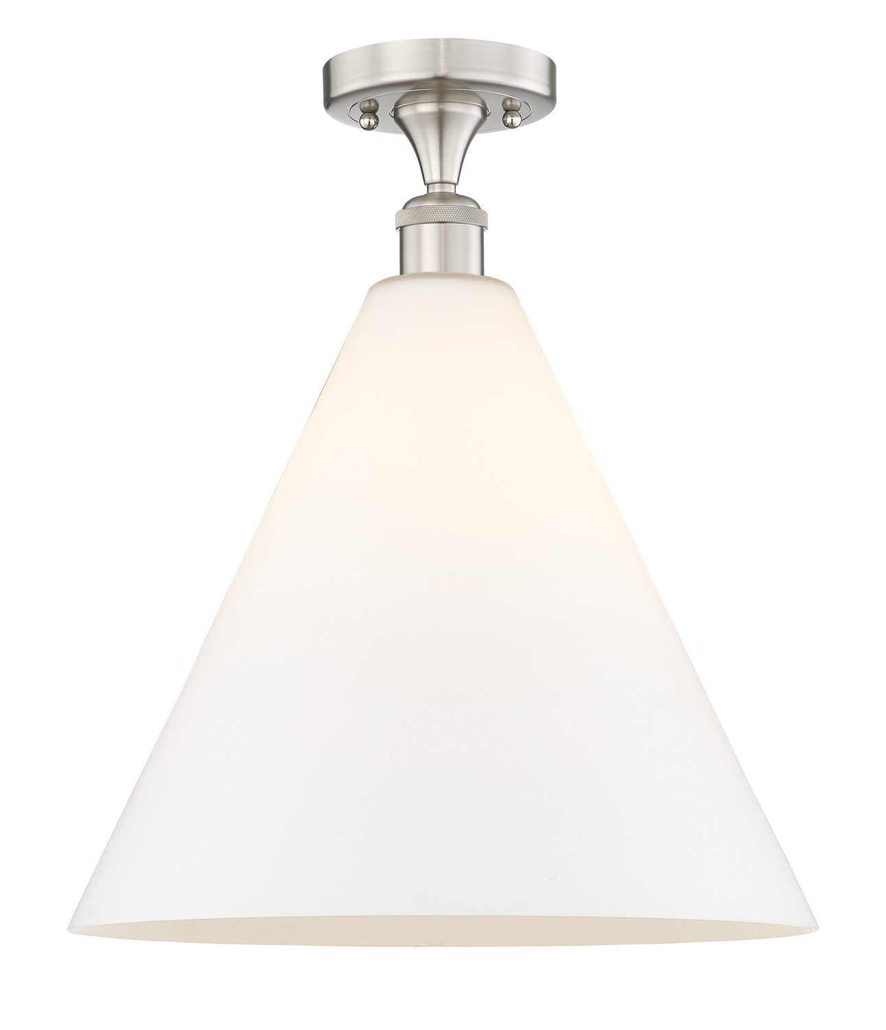 One Light Semi-Flush Mount by Innovations - Edison Collection, Brushed Satin Nickel Finish - 616-1F-SN-GBC-161