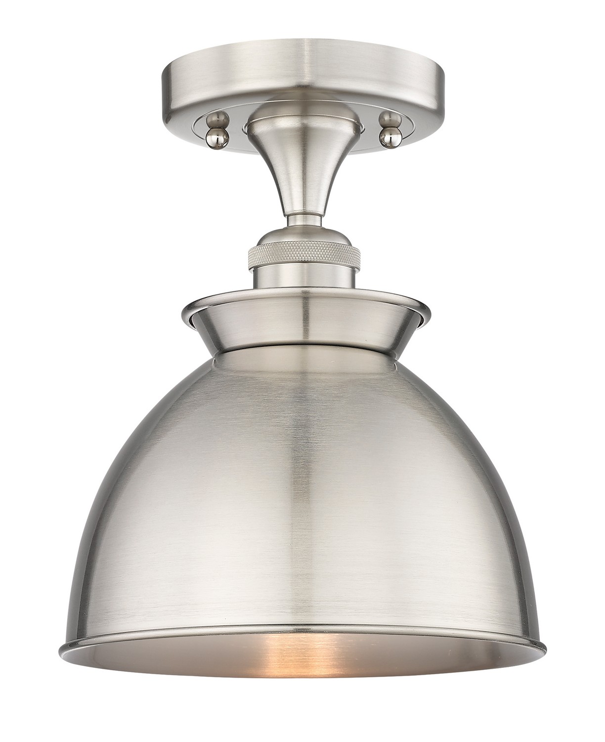 One Light Semi-Flush Mount by Innovations - Edison Collection, Brushed Satin Nickel Finish - 616-1F-SN-M14-SN